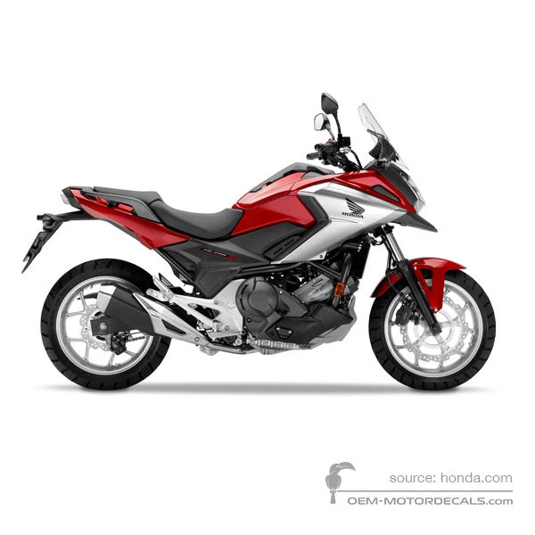 Pegatinas para Honda NC750X 2018 - Rojo • Honda Pegatinas OEM