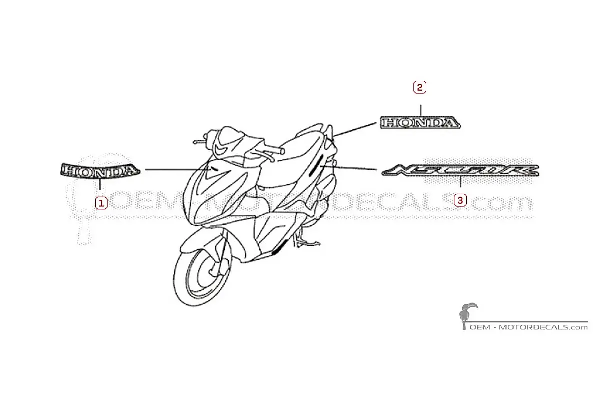 Adesivi per Honda NSC50 R 2013 • Honda Adesivi OEM