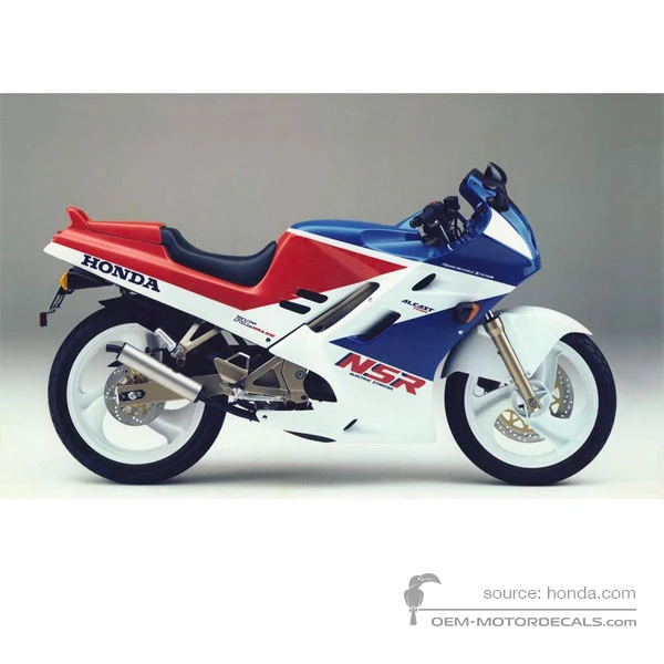 Stickers voor Honda NSR125 1989 - Wit • Honda OEM Stickers