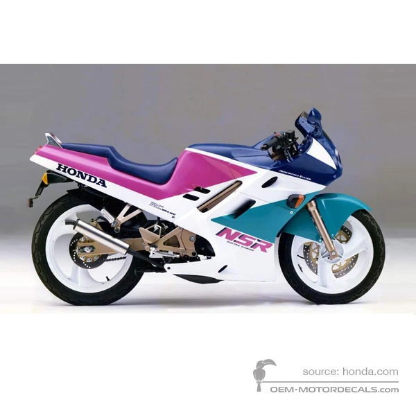 Aufkleber für Honda NSR125 1989 - Weiss • Honda OEM-Aufkleber