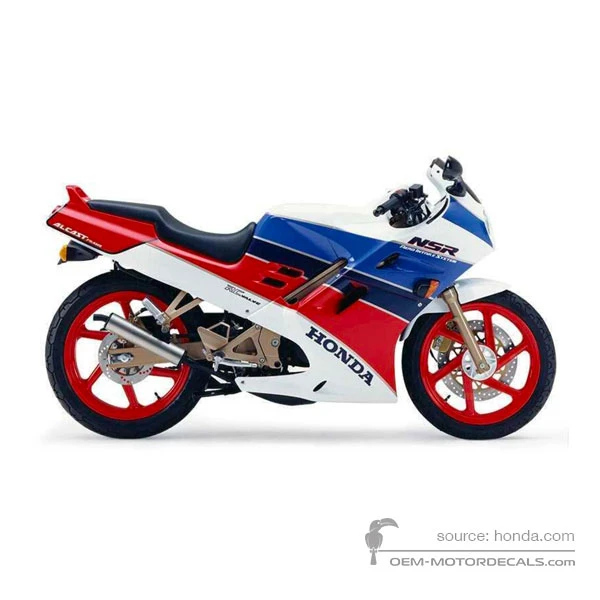 Stickers voor Honda NSR125 1990 - Wit • Honda OEM Stickers