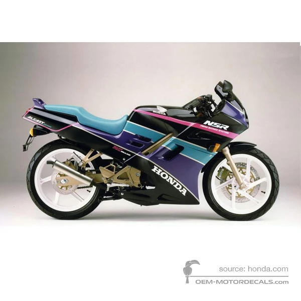 Stickers voor Honda NSR125 1991 - Zwart • Honda OEM Stickers
