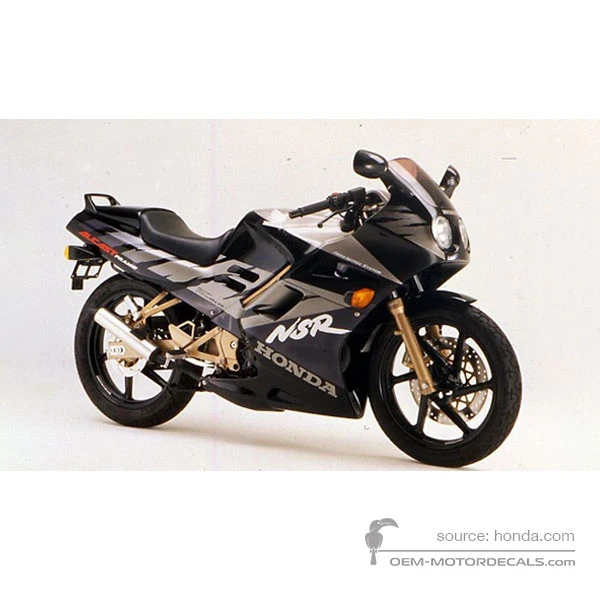 Stickers voor Honda NSR125 1992 - Zwart • Honda OEM Stickers