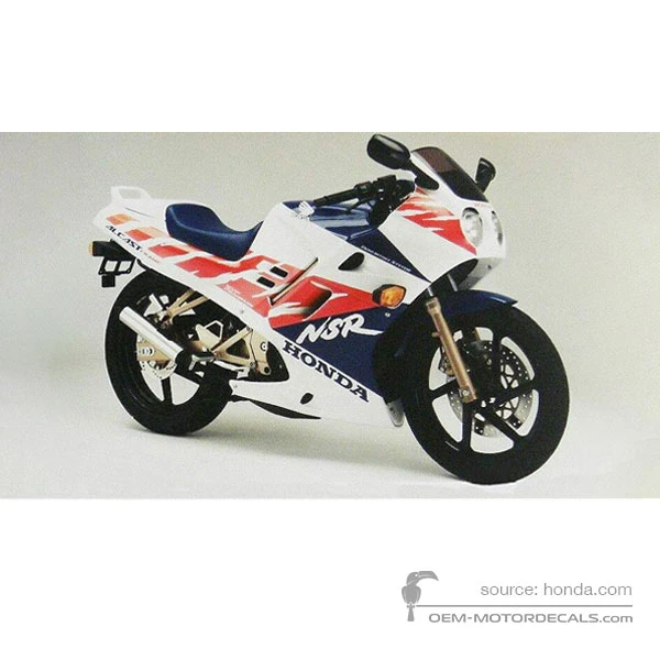 Adesivi per Honda NSR125 1992 - Bianco • Honda Adesivi OEM