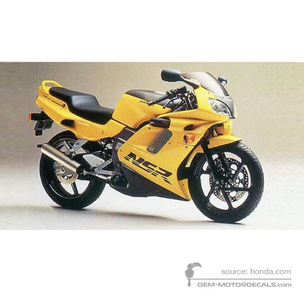 Decals for Honda NSR125 1993 - Yellow • Honda OEM Decals