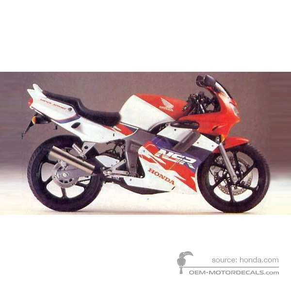 Naklejki do Honda NSR125 1995 - Biały • Honda Naklejki OEM