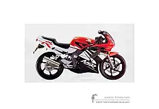 Pegatinas para Honda NSR125 1997 - Rojo • Honda Pegatinas OEM
