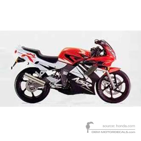 Aufkleber für Honda NSR125 1997 - Rot • Honda OEM-Aufkleber