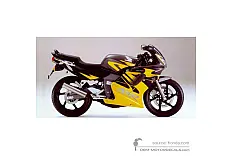 Autocollants pour Honda NSR125 1997 - Jaune • Honda Autocollants OEM