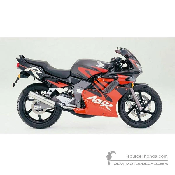 Naklejki do Honda NSR125 1998 - Czarny • Honda Naklejki OEM