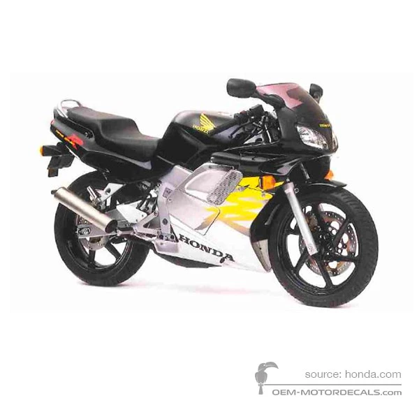 Decals for Honda NSR125 1999 - Black • Honda OEM Decals