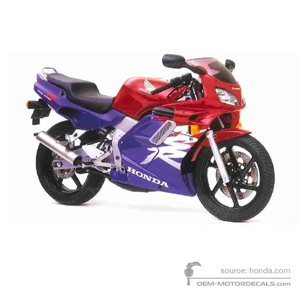 Decals for Honda NSR125 1999 - Red • Honda OEM Decals