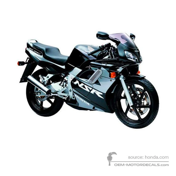 Decals for Honda NSR125 2001 - Black • Honda OEM Decals