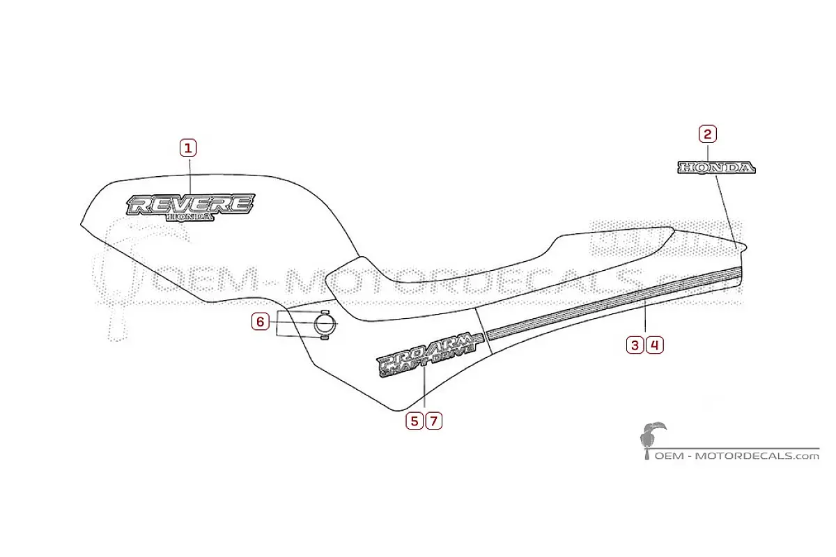 Autocollants pour Honda NTV600 1989 • Honda Autocollants OEM