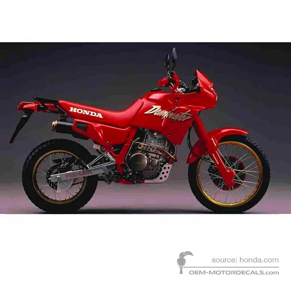 Naklejki do Honda NX650 DOMINATOR 1989 - Czerwony • Honda Naklejki OEM