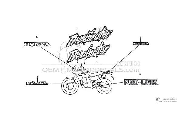 Honda NX650 DOMINATOR 1988 - Zwart