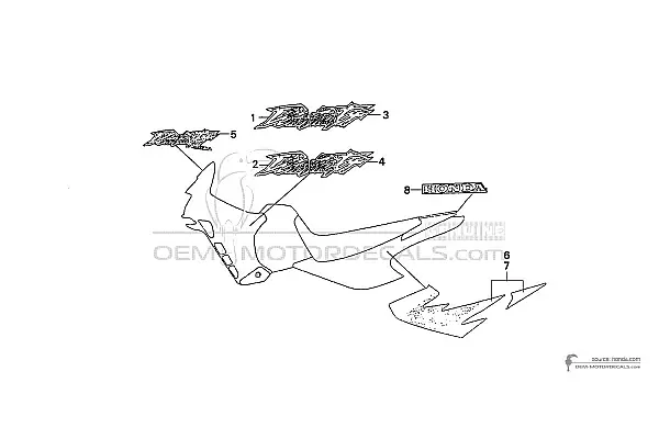 Honda NX650 DOMINATOR 1997 - Geel