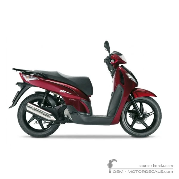 Stickers voor Honda SH125i R 2008 • Honda OEM Stickers