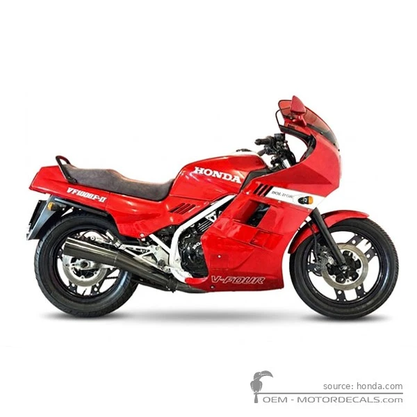 Adesivi per Honda VF1000 FII Bold'Or  1985 • Honda Adesivi OEM