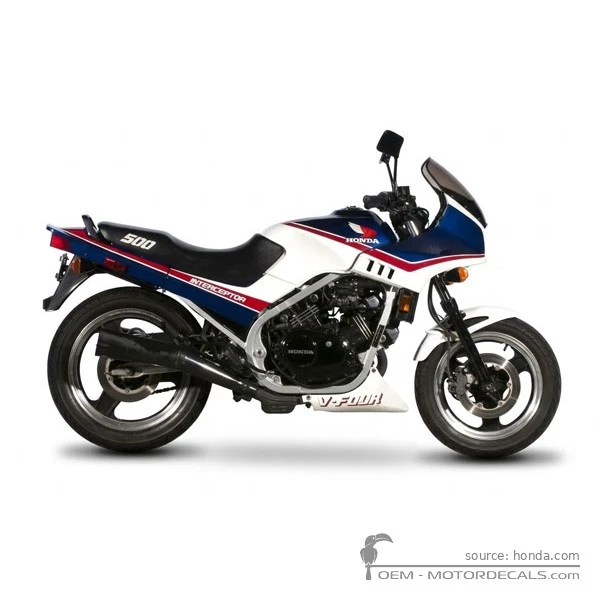 Stickers voor Honda VF500 F Interceptor 1985 • Honda OEM Stickers