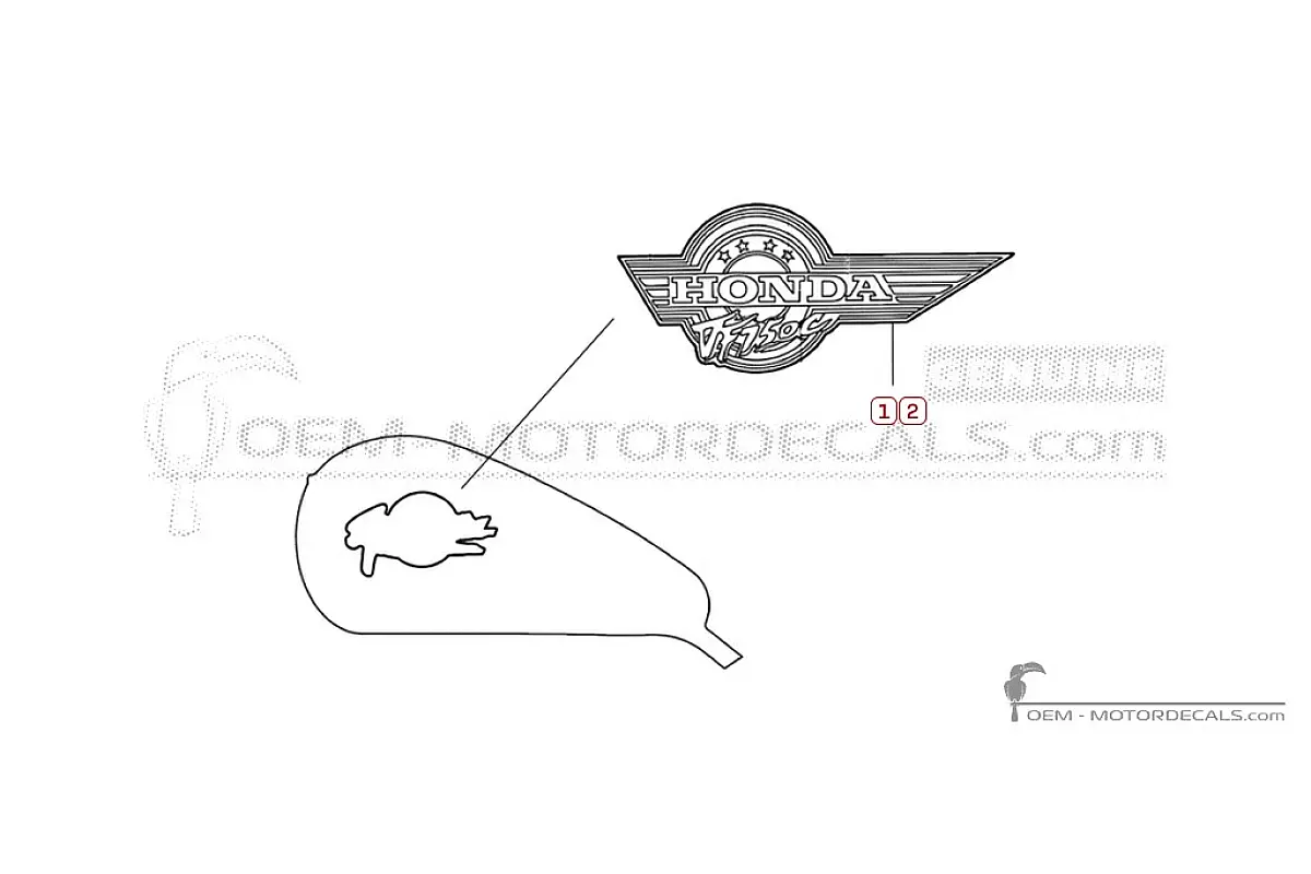 Pegatinas para Honda VF750 C 1994 • Honda Pegatinas OEM