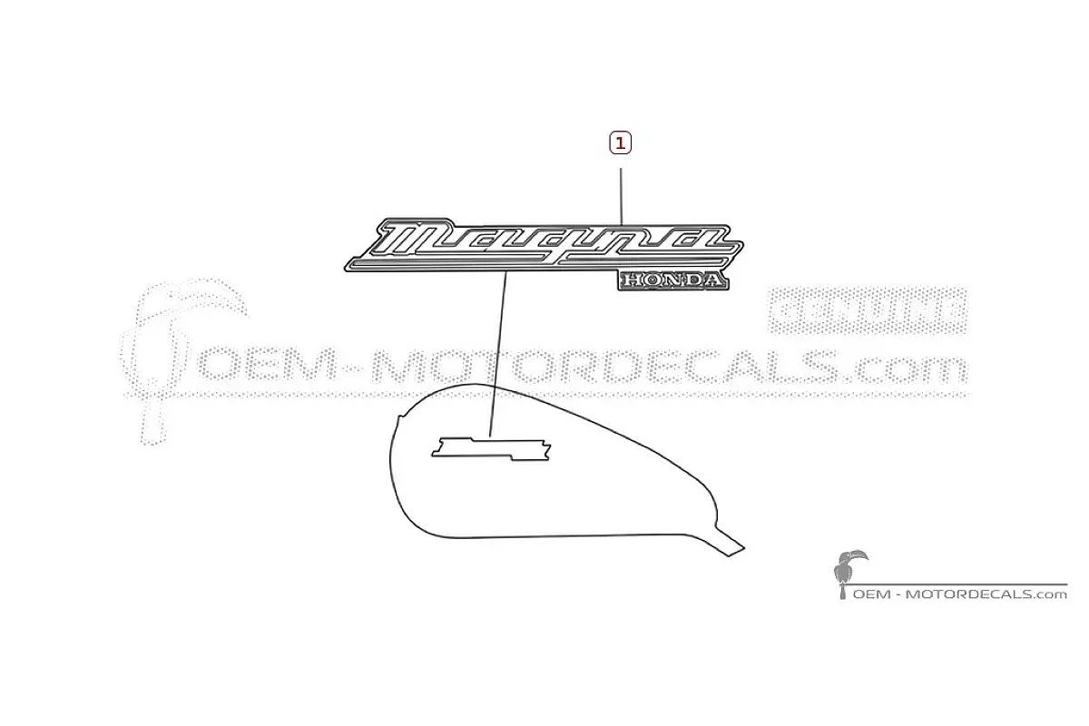 Autocollants pour Honda VF750 C Magna 2000 • Honda Autocollants OEM