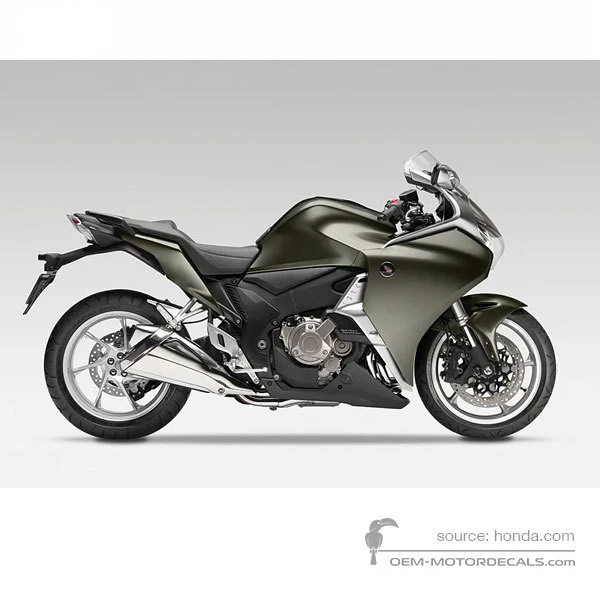 Decals for Honda VFR1200F 2013 - Titanium • Honda OEM Decals