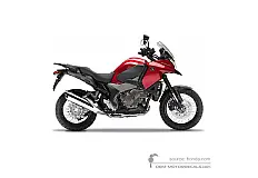 Stickers voor Honda VFR1200X CROSSTOURER 2014 - Rood • Honda OEM Stickers