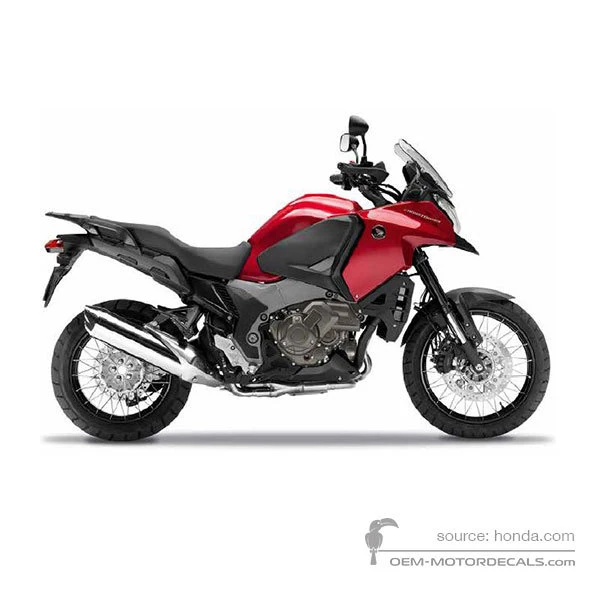Stickers voor Honda VFR1200X CROSSTOURER 2014 - Rood • Honda OEM Stickers