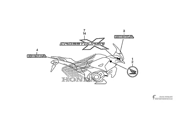 Honda VFR1200X CROSSTOURER 2014 - Weiss