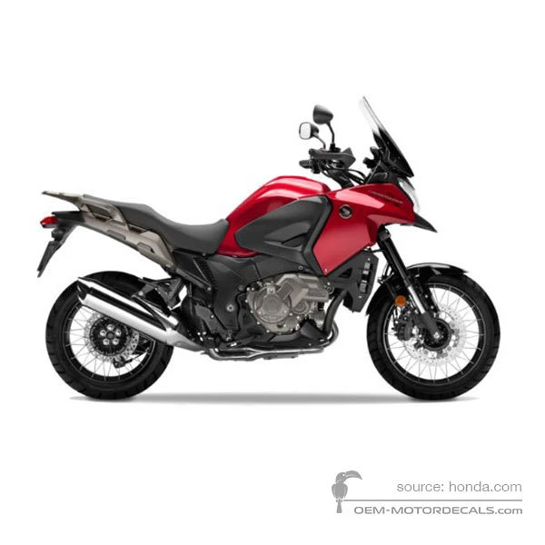 Pegatinas para Honda VFR1200X CROSSTOURER 2018 - Rojo • Honda Pegatinas OEM