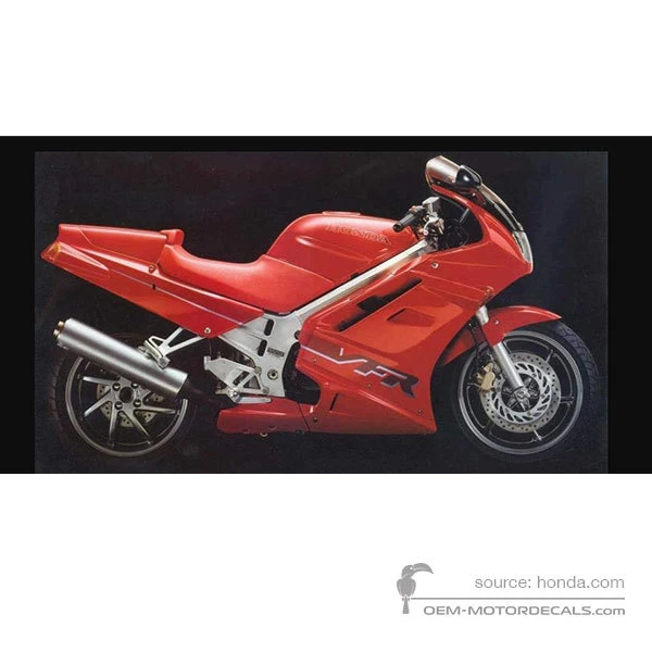 Naklejki do Honda VFR750 1992 - Czerwony • Honda Naklejki OEM