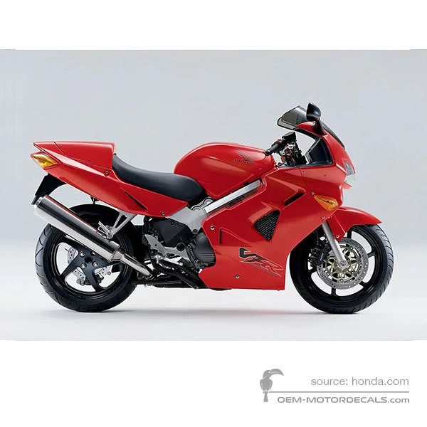 Stickers voor Honda VFR800 1998 - Rood • Honda OEM Stickers