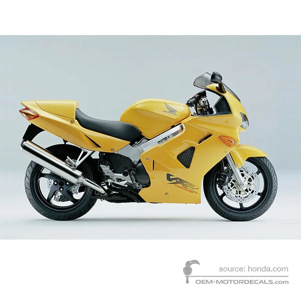 Decals for Honda VFR800 1999 - Yellow • Honda OEM Decals