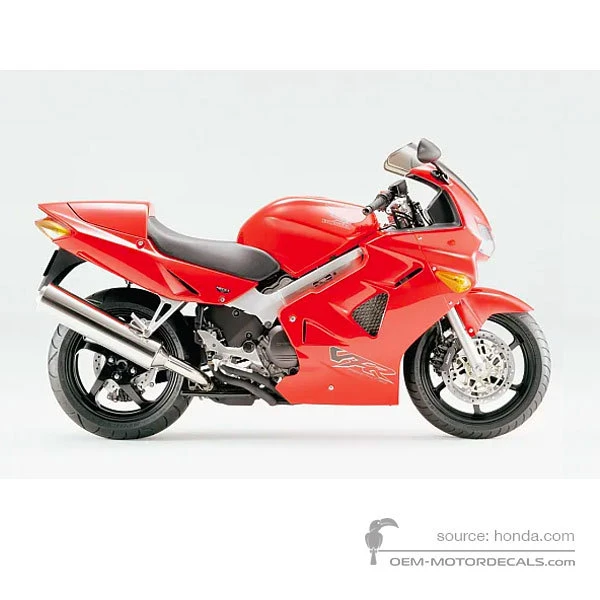 Naklejki do Honda VFR800 2000 - Czerwony • Honda Naklejki OEM