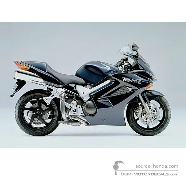 Adesivi per Honda VFR800 VTEC 2002 - Blu • Honda Adesivi OEM