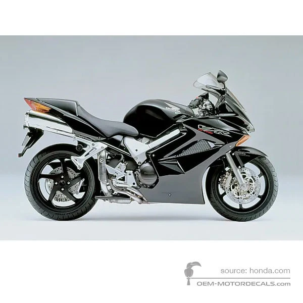 Naklejki do Honda VFR800 VTEC 2003 - Czarny • Honda Naklejki OEM