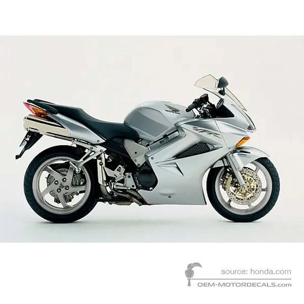 Naklejki do Honda VFR800 VTEC 2005 - Srebrny • Honda Naklejki OEM