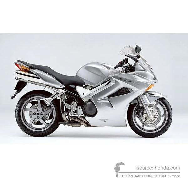 Naklejki do Honda VFR800 VTEC 2006 - Srebrny • Honda Naklejki OEM