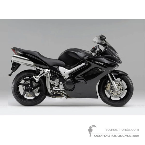 Aufkleber für Honda VFR800 VTEC 2006 - Schwarz • Honda OEM-Aufkleber