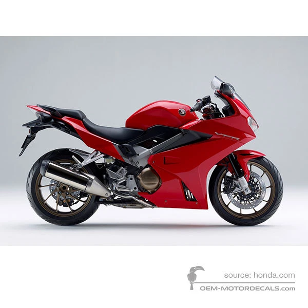 Adesivi per Honda VFR800 2016 - Rosso • Honda Adesivi OEM