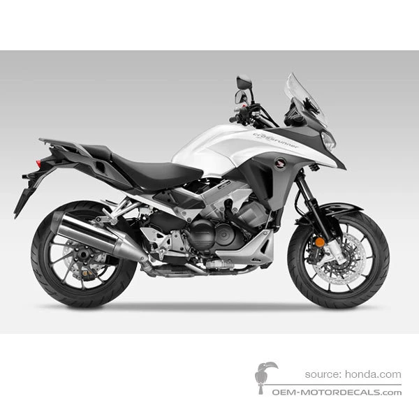 Stickers voor Honda VFR800X CROSSRUNNER 2015 - Wit • Honda OEM Stickers