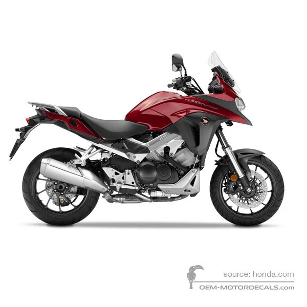 Stickers voor Honda VFR800X CROSSRUNNER 2017 - Rood • Honda OEM Stickers