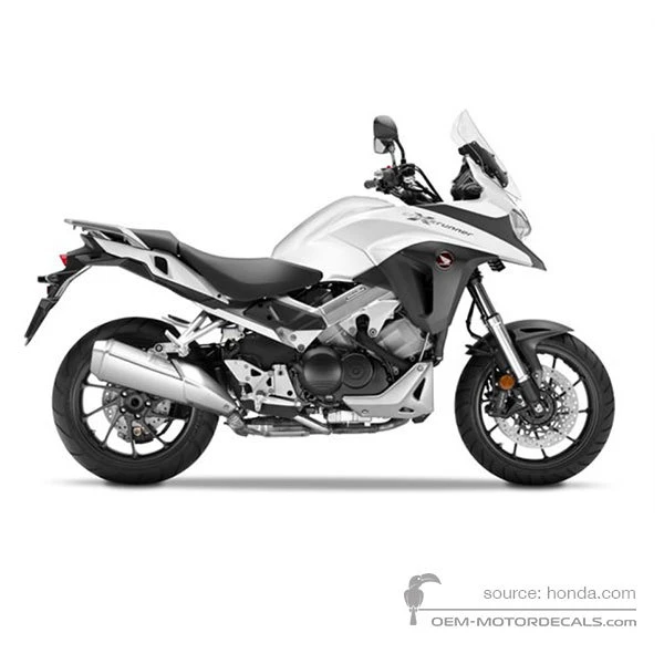 Stickers voor Honda VFR800X CROSSRUNNER 2017 - Wit • Honda OEM Stickers
