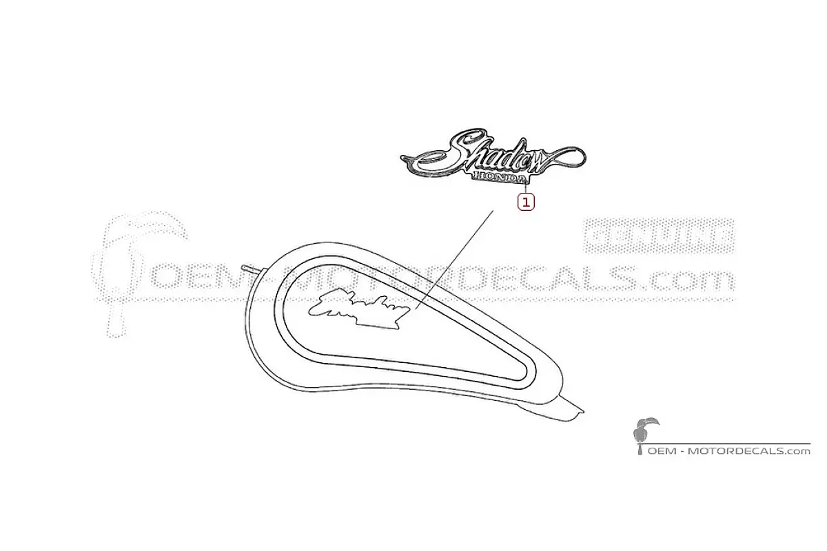 Decals for Honda VT1100 SHADOW 1989 • Honda OEM Decals