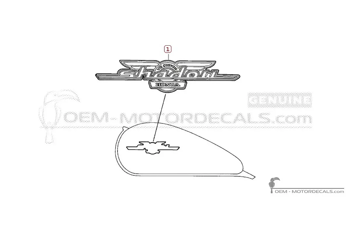 Pegatinas para Honda VT125C SHADOW 2000 • Honda Pegatinas OEM