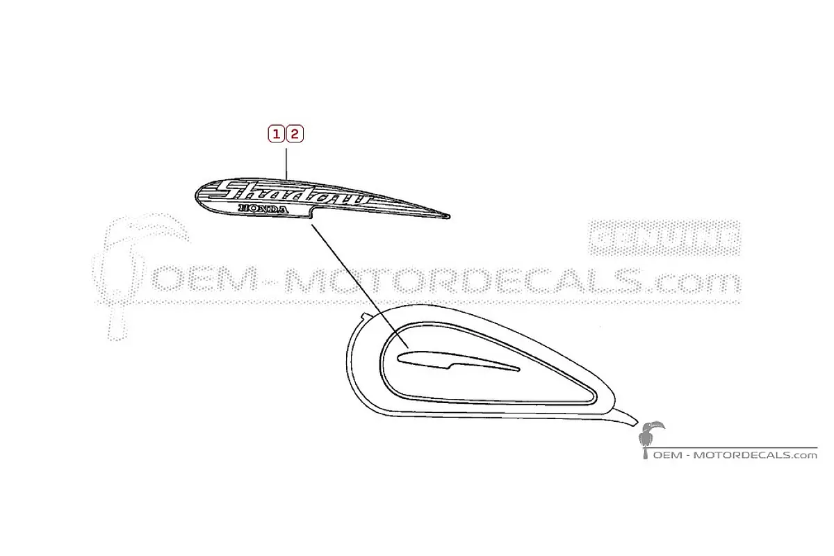 Autocollants pour Honda VT125C SHADOW 2004 • Honda Autocollants OEM