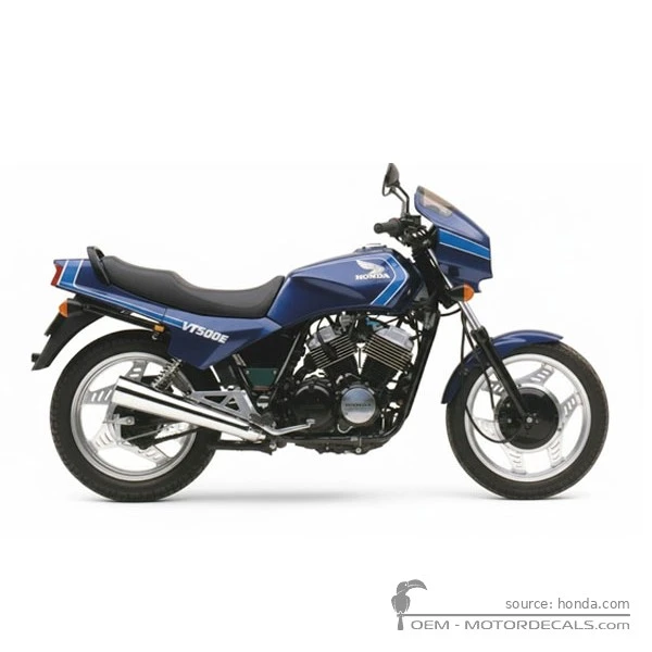 Decals for Honda VT500 E Euro 1985 • Honda OEM Decals
