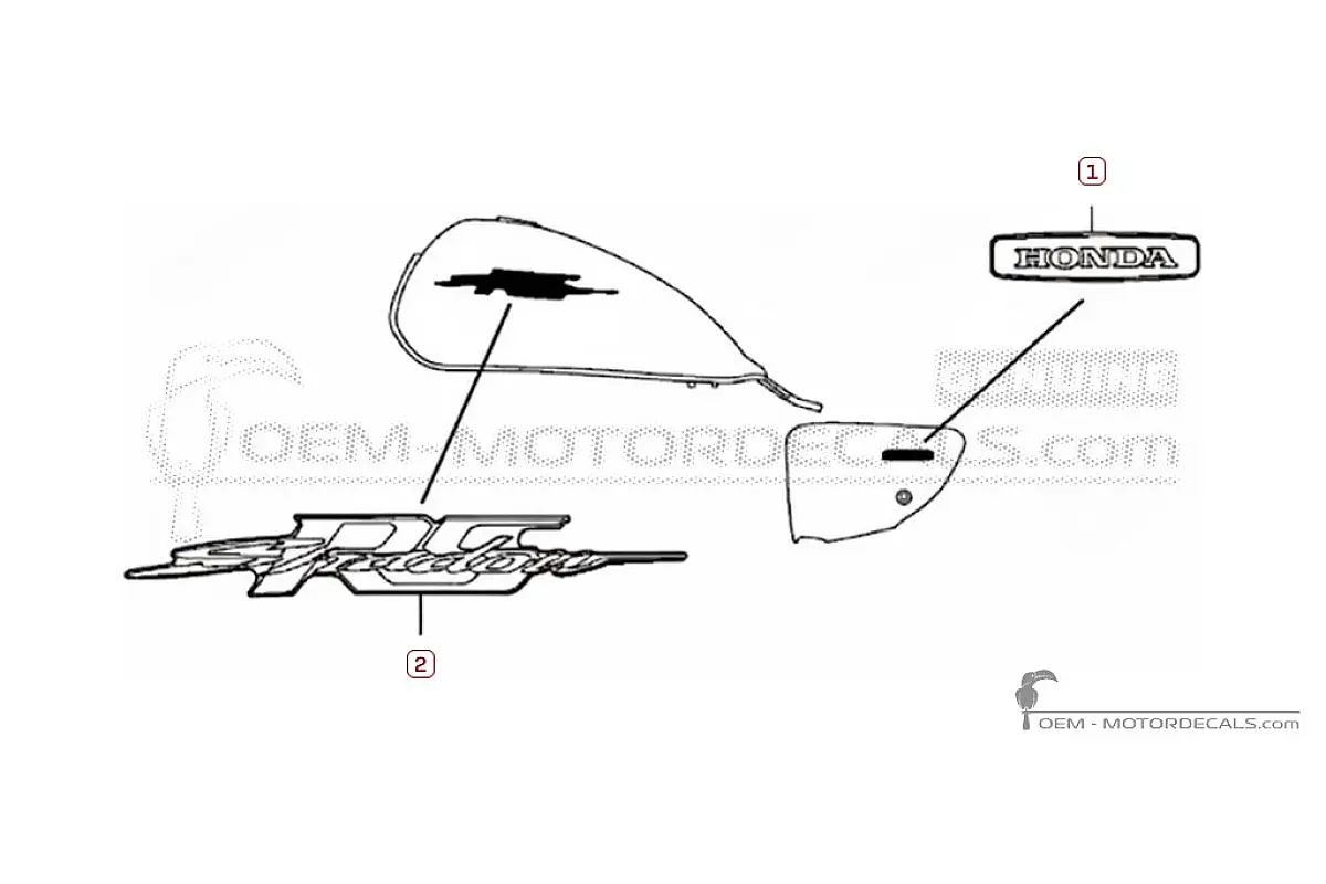 Pegatinas para Honda VT750C SHADOW RS 2010 • Honda Pegatinas OEM