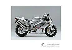 Stickers voor Honda VTR1000 SP1 2001 - Zilver • Honda OEM Stickers